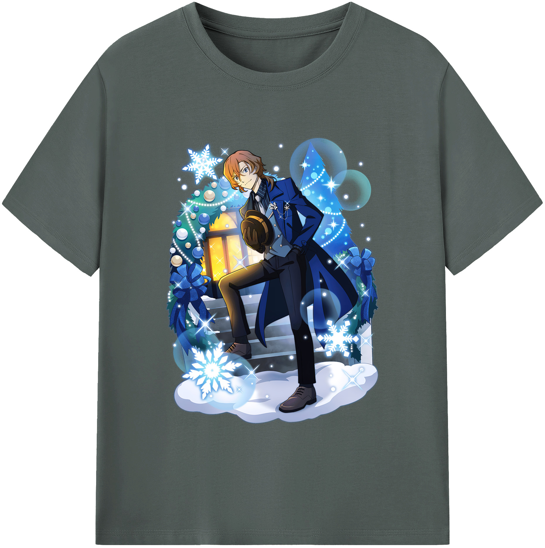（画像用） 文豪ストレイドッグス Bungo Stray Dogs 綿100％ メンズ半袖Tシャツ｜肌触りやわらか＆通気性